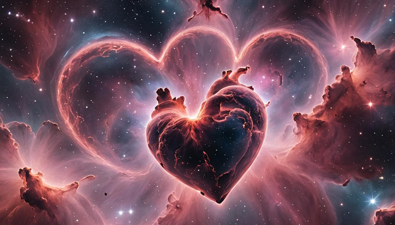 Heart Nebula Shimmers in Deep Space