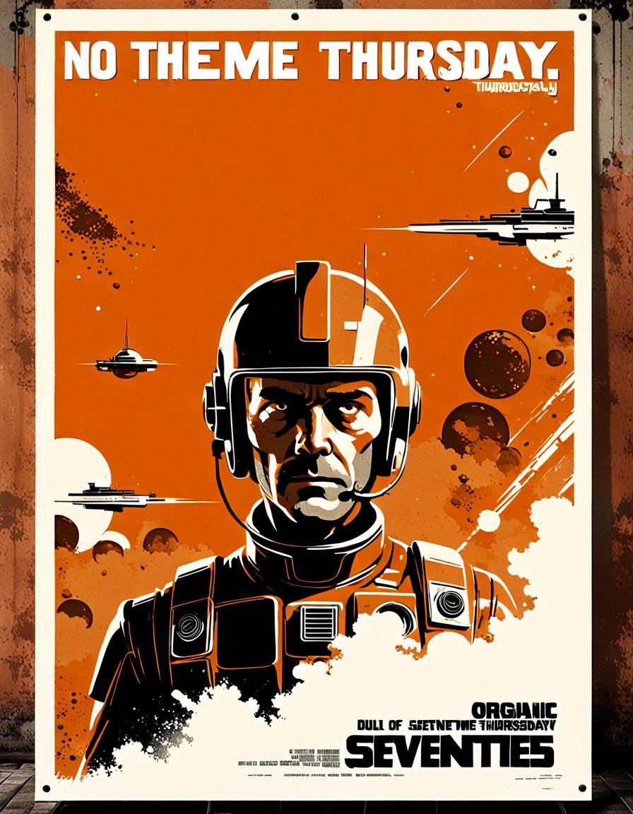 Retro Sci-Fi Movie Poster in Seventies Style