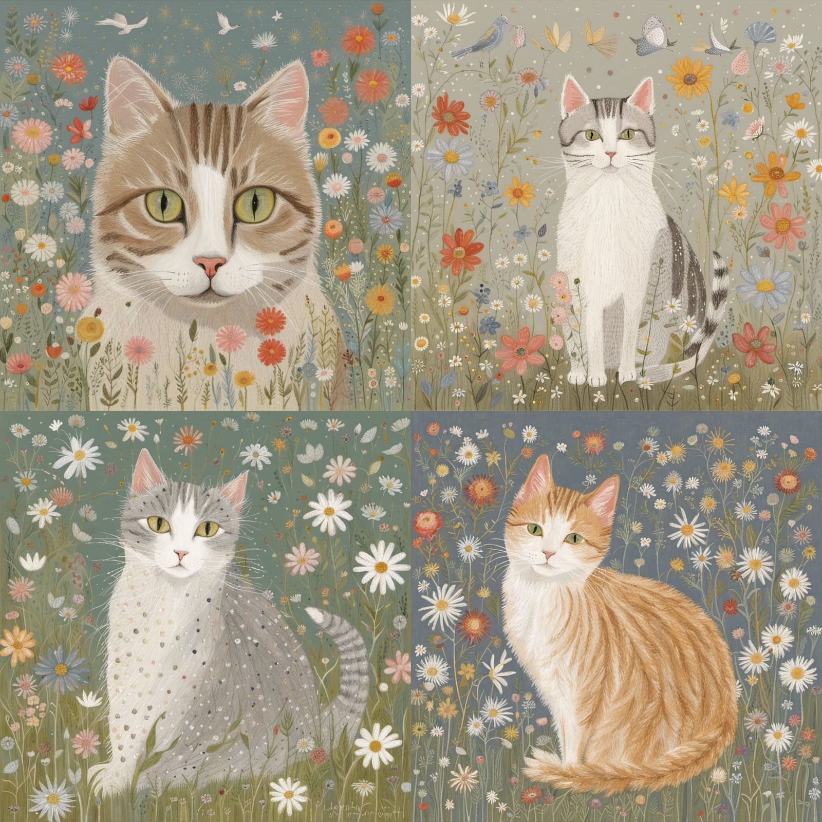 Cat Portrait Inspired by Lucy Grossmith