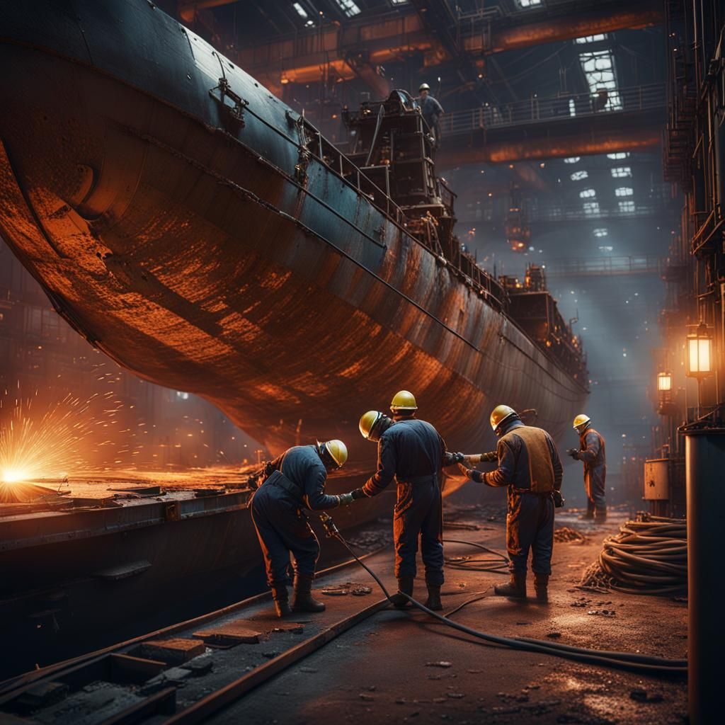 Shipyard Welders: Detailed Matte Painting in Unreal Engine