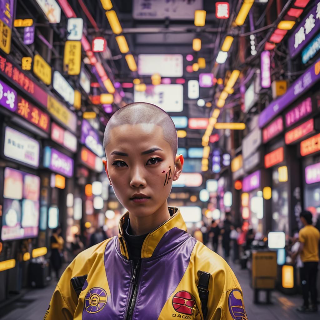 Futuristic Techwear Girl: Cyberpunk Photography