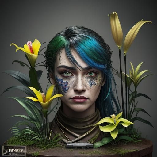 Colorful Junkyard of Broken Machines in 3D Diorama