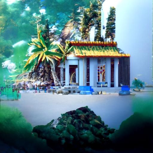 Tropical Beach Temple of God