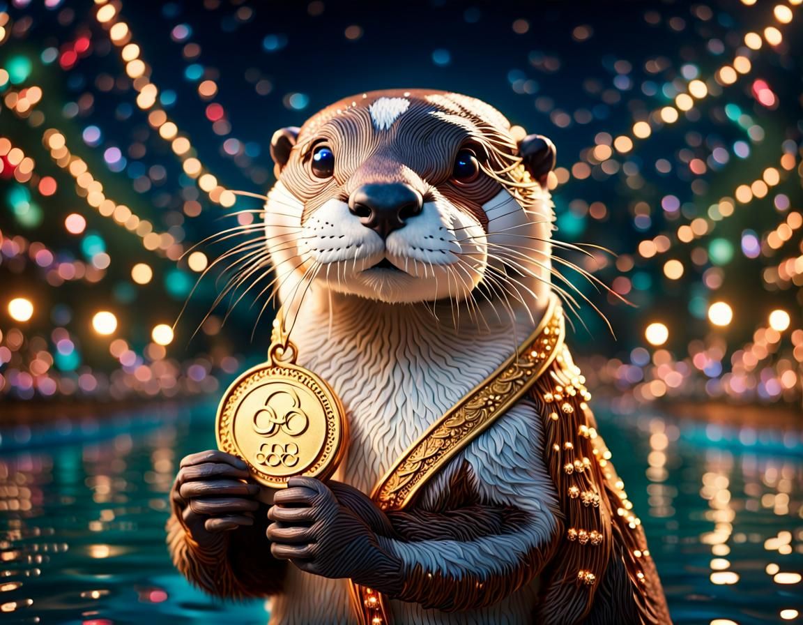 Otter Wins Olympic Gold in Enchanted Setting