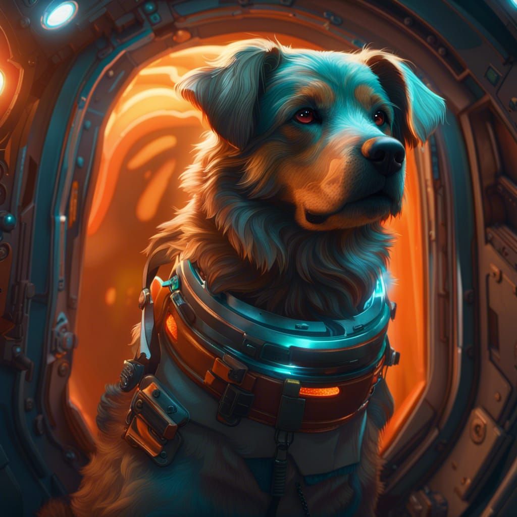 Dogs in Space: Hyperdetailed Concept Art