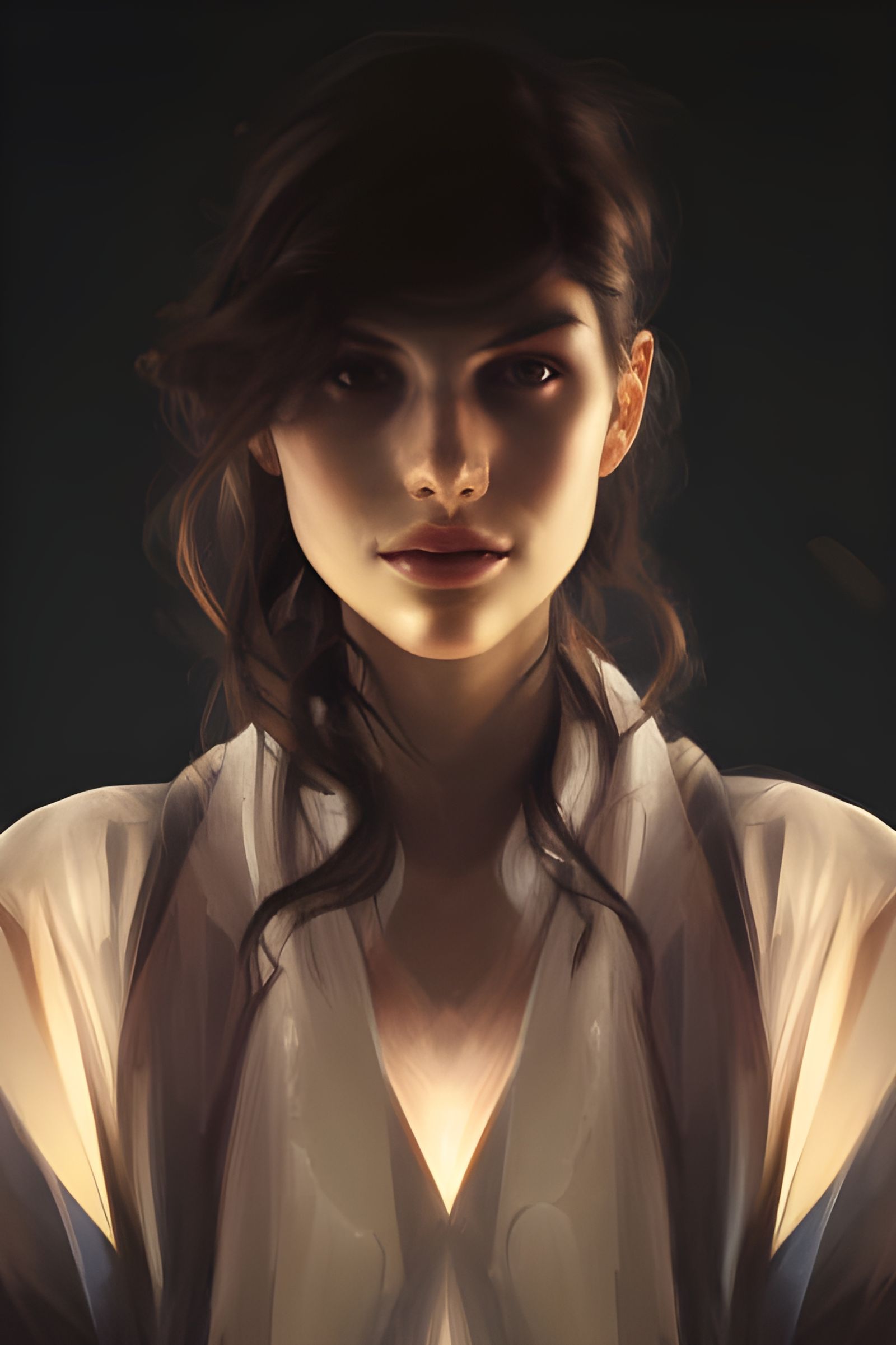 Hyperrealistic Portrait of Emily Rudd in Unreal Engine