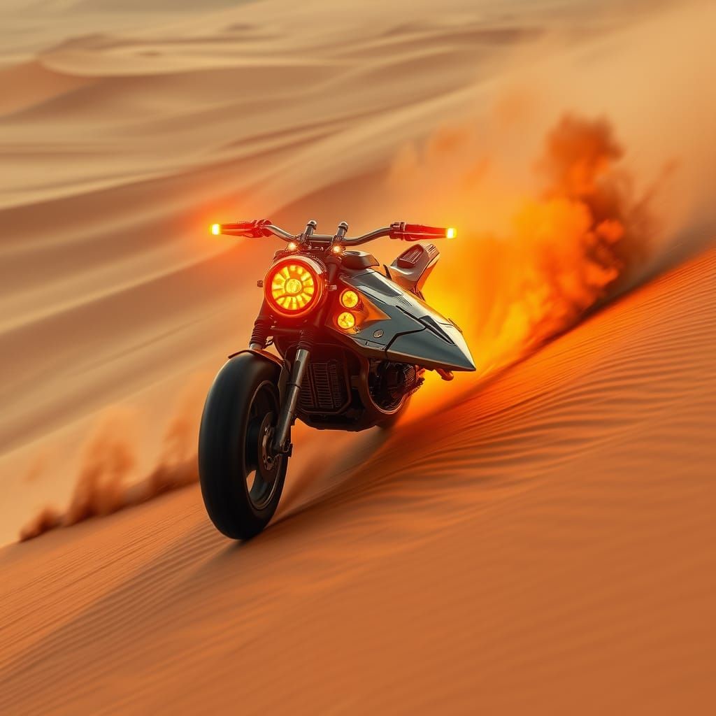 Tatooine Swoop Bike in High-Speed Hover