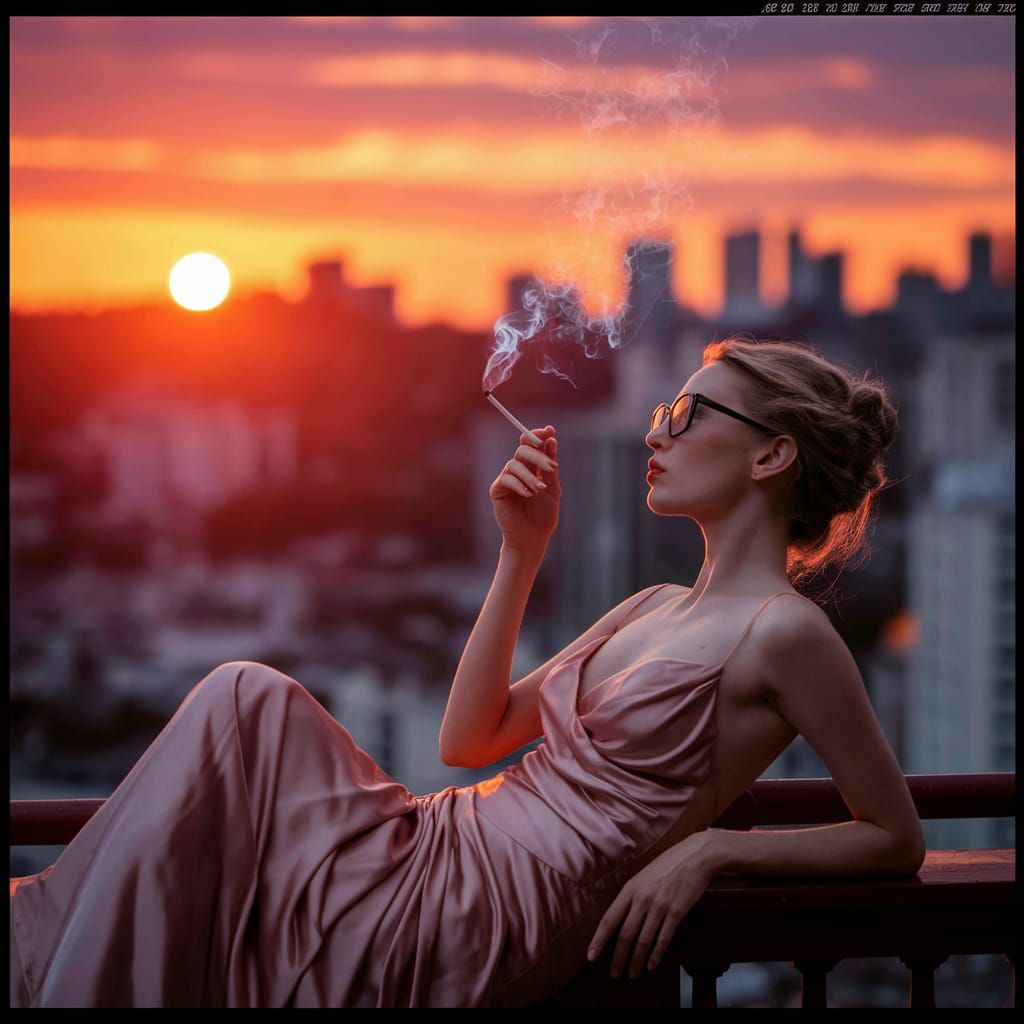 Rio Balcony Sunset: Slim Aarons Inspired Photography