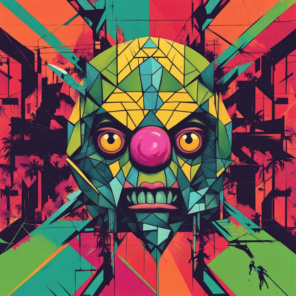 Shattered Jungle Capstone and Escaped Monster in Pop Art