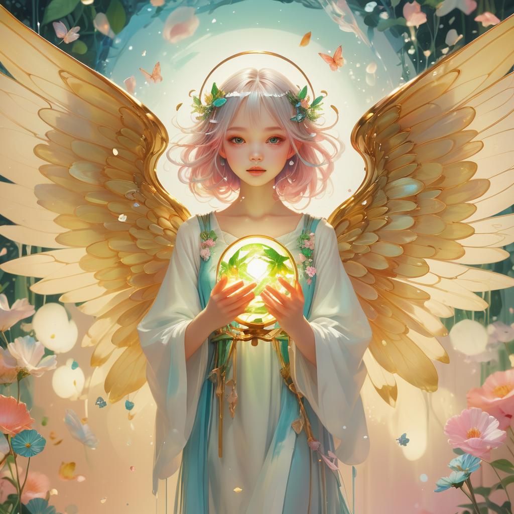 Gorgeous Fairy Portrait in Maximalist Style