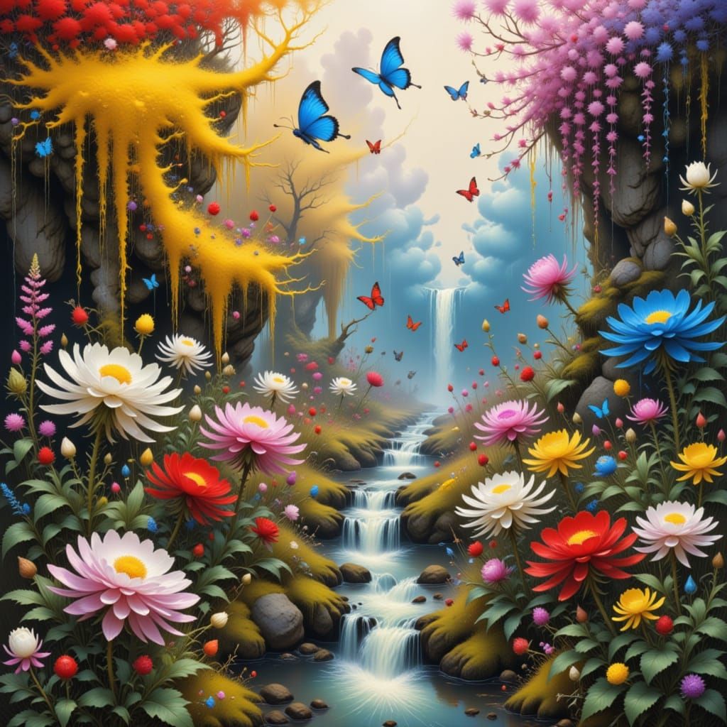 Explosion of Art Styles Digital Painting