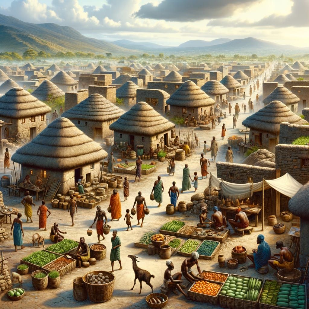 Ancient Bantu City in Vibrant Detail