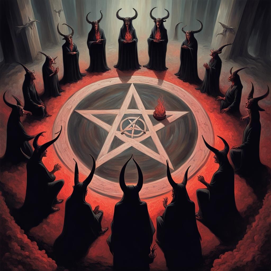 Sinister Satanic Ritual with Baphomet