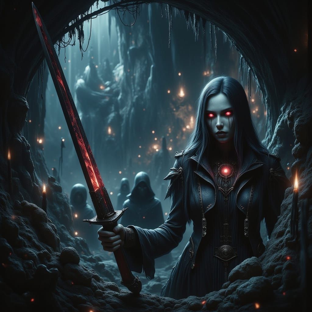 Half-Orc Giantess Lost Underground in Cinematic Digital Pain...