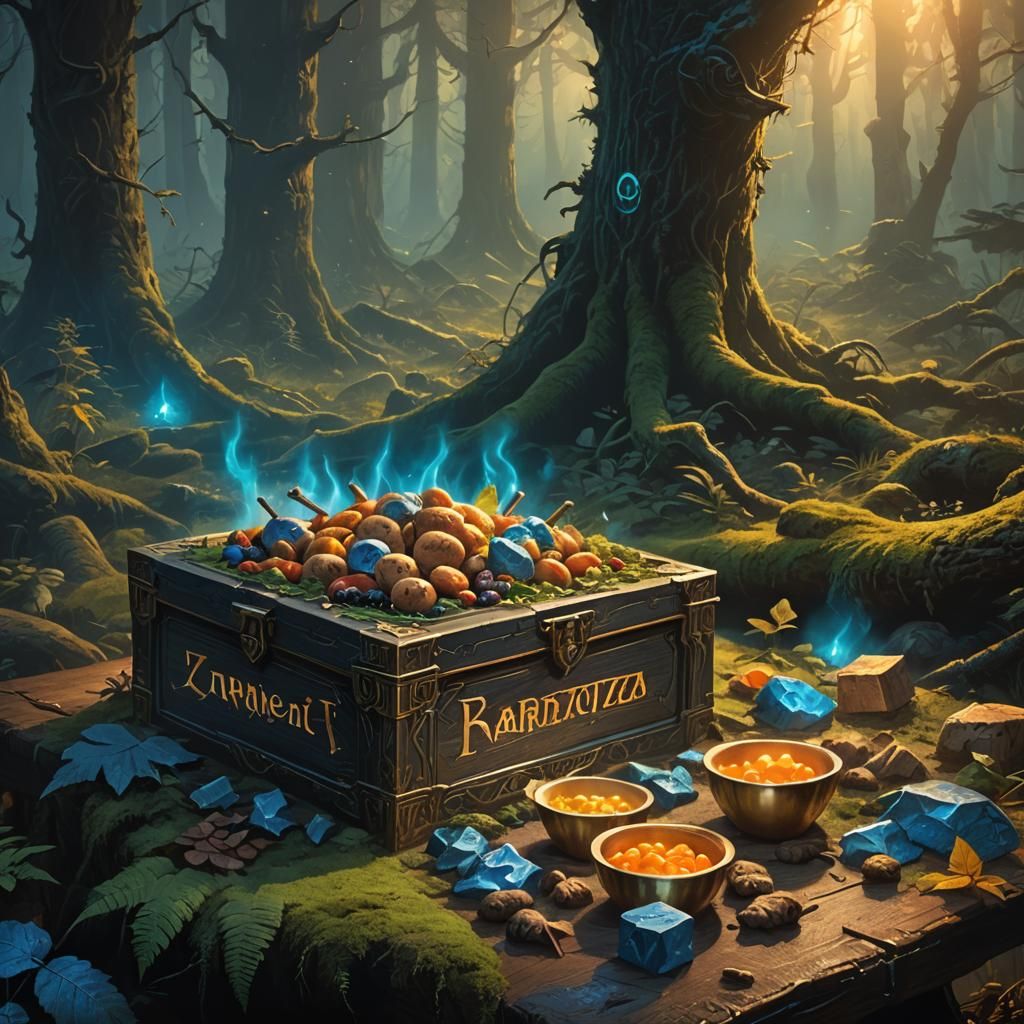 Mystical Forest Food Box Concept Art