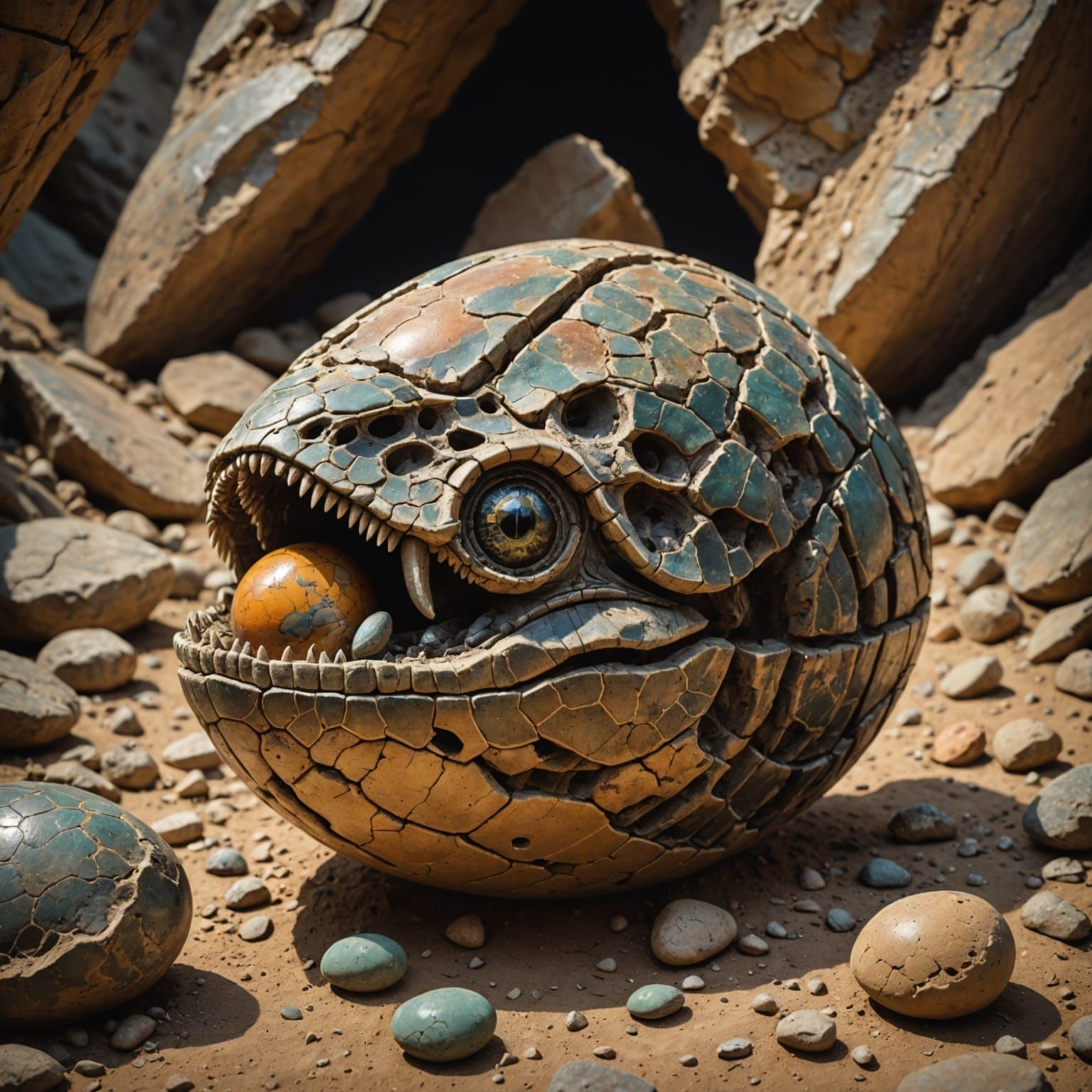 fossilized dinosaur egg..