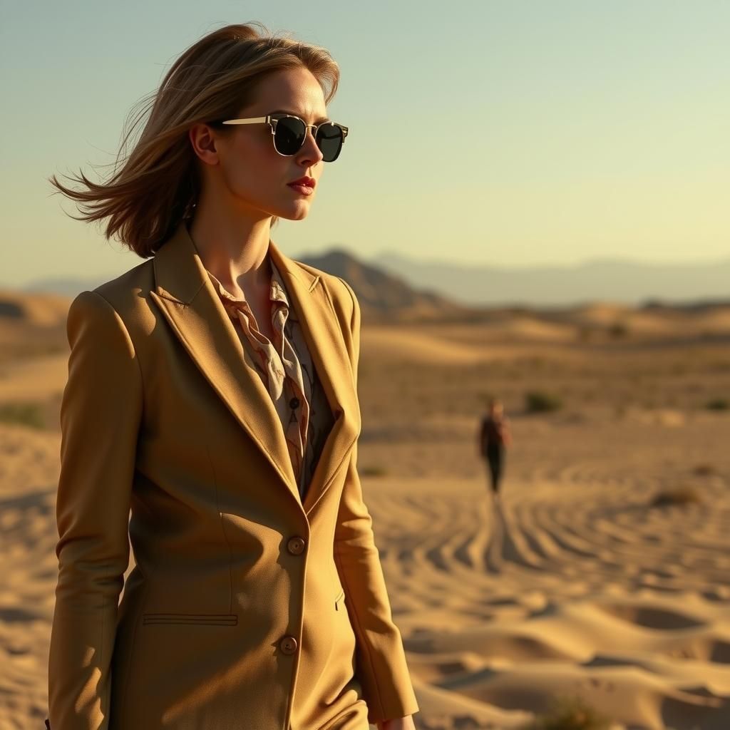 Desert Woman in Tan Suit: TV Series Still