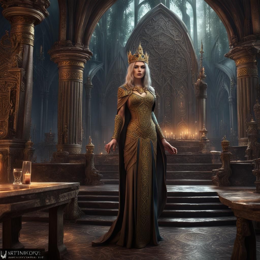 Celtic Queen of Arcturus: Detailed Matte Painting