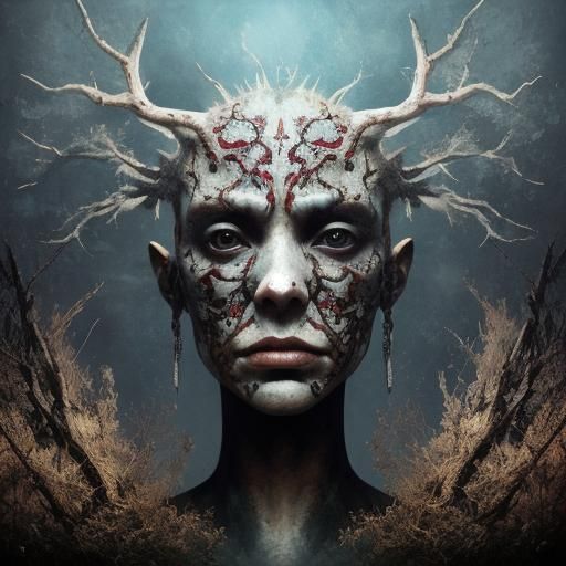 Abstract Expressionist Composition in Bold Colors