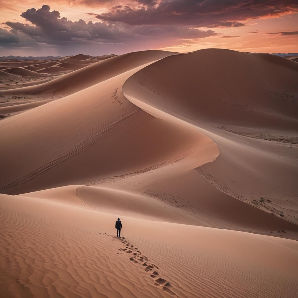 Dramatic Desert Sunset Landscape Photography