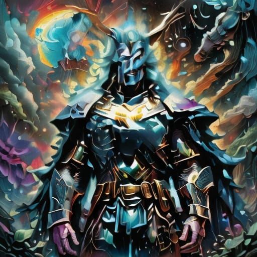 Metal Sign with Heroes in Comic Book Style