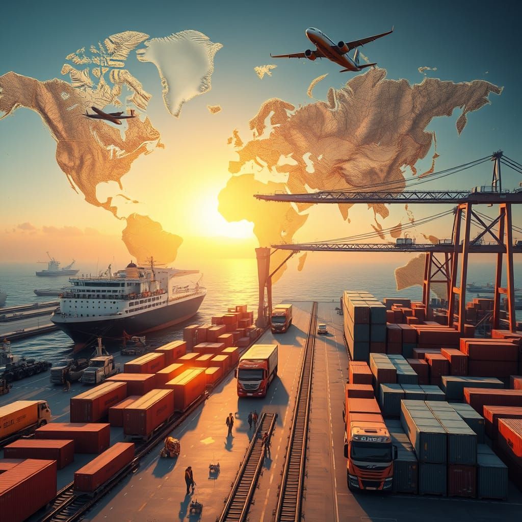 Photorealistic Global Supply Chain Logistics in 3D