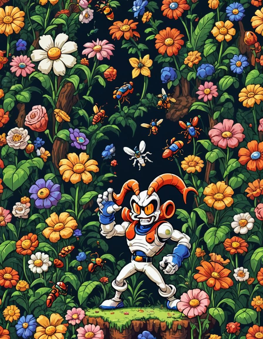 Earthworm Jim in 8-bit Pixel Art