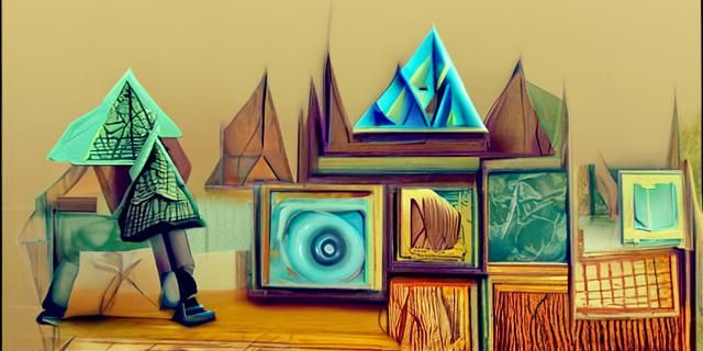 Mixed-Up World: Geometric Impressionism in Vaporwave Style