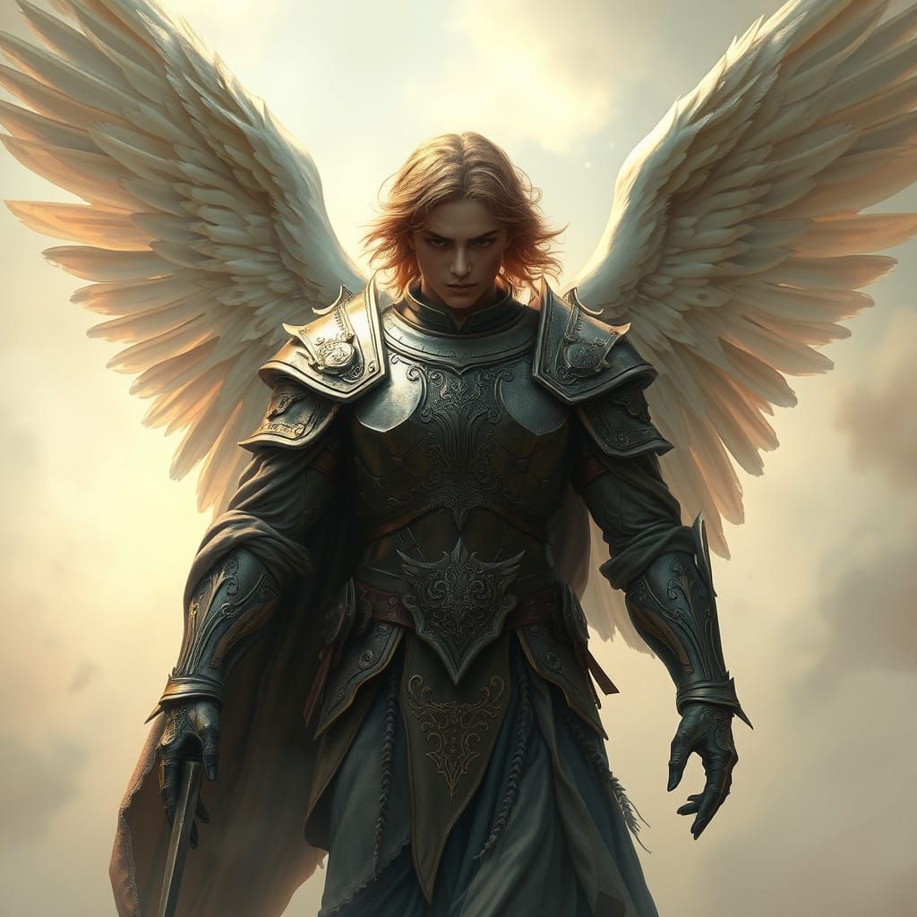 Celestial Warrior in Tattered Armor