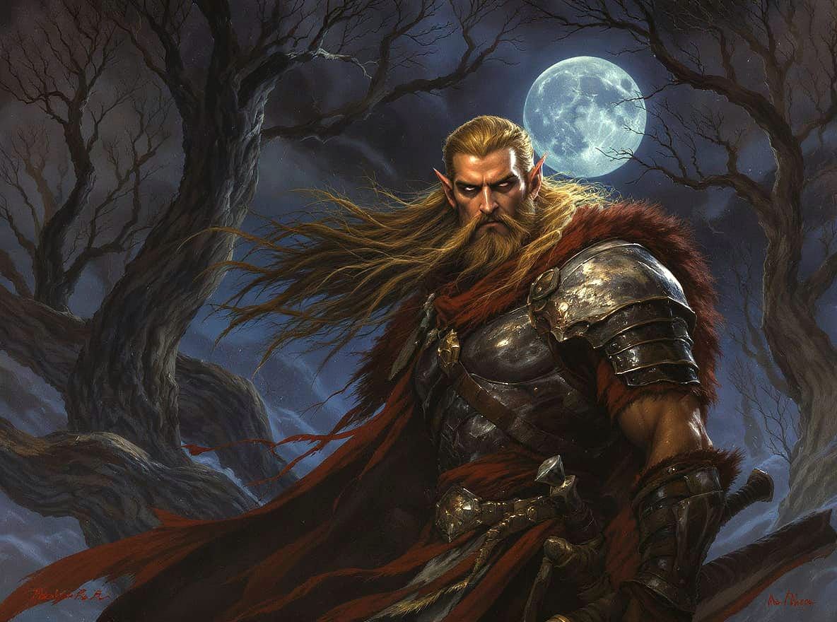 Handsome Elven Rogue with Sun-Kissed Skin