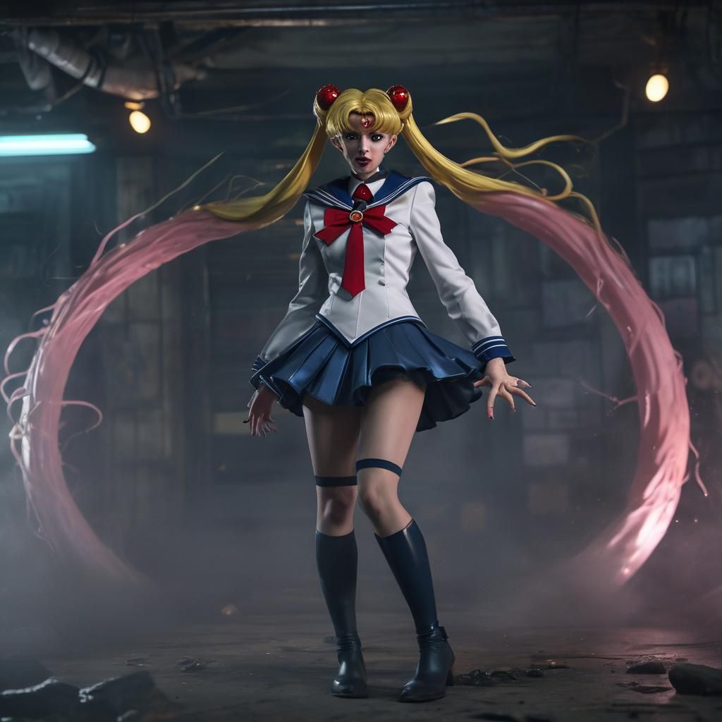 Sailor Moon Captured by Tentacle Monster