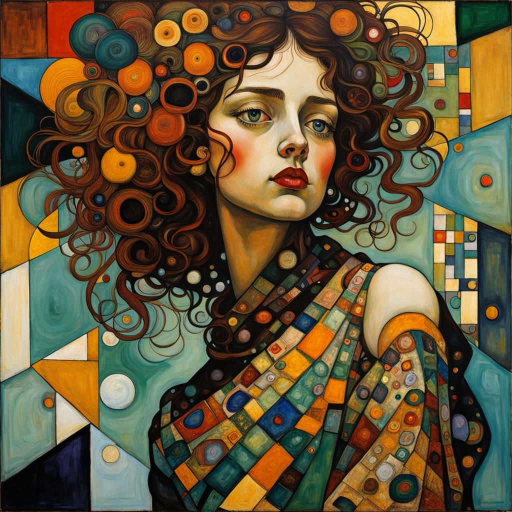 Abstract Art in the Style of Klimt and Schiele