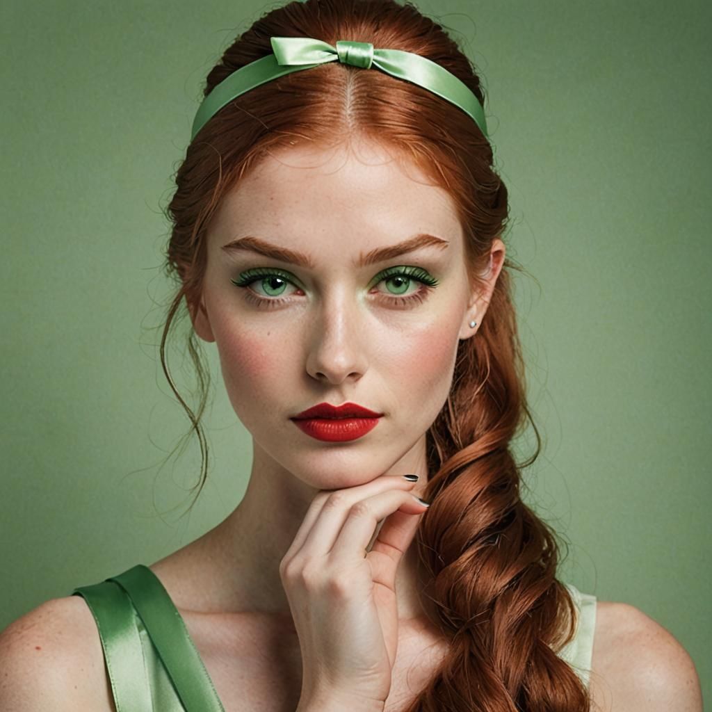 Beautiful Redhead Portrait in Hyperdetailed Unreal Engine St...