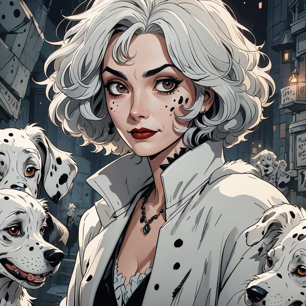 Cruella de Vil in Anime Style