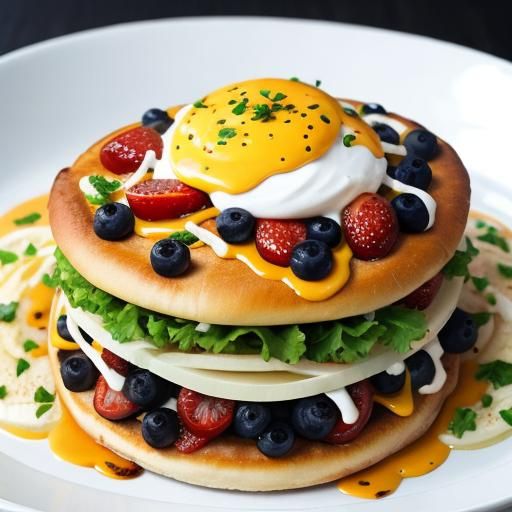 Colorful Food Display Generated by AI