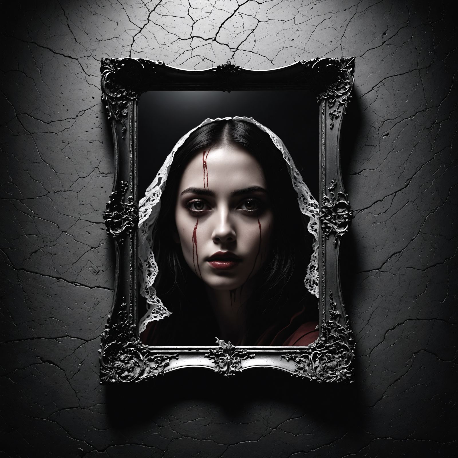 Dark Red Hue Bleeds Through Digital Image