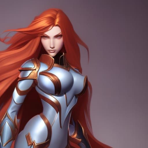 Corrupted Red-Haired Paladin Portrait