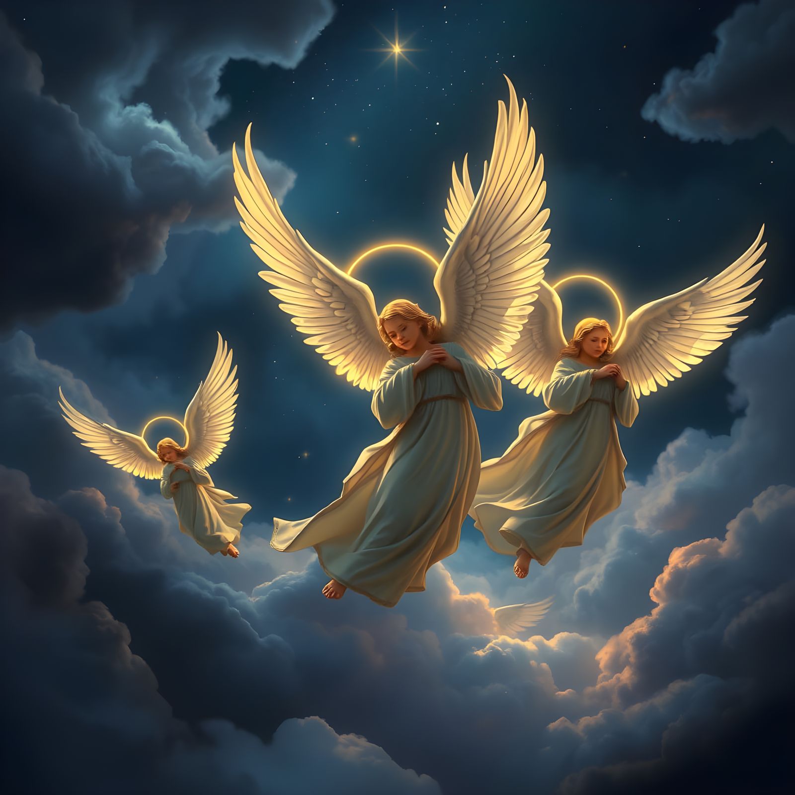 Celestial Guardians Illuminate the Night Sky