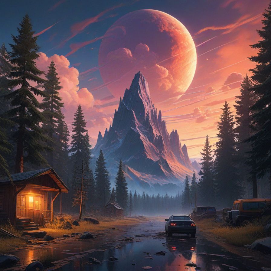 Ethereal Dreamscapes in Vibrant, Matte-Painted Realism