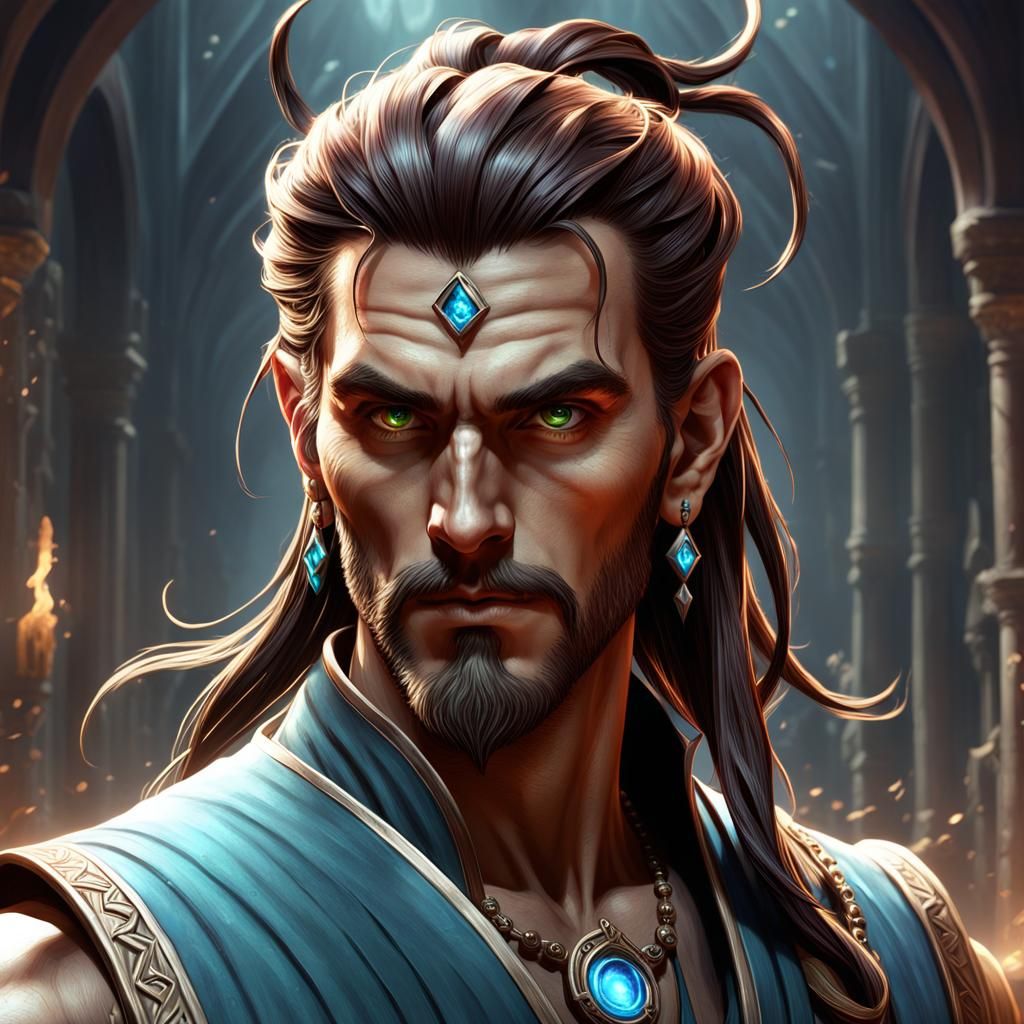 Young Aberrant Mind Sorcerer in Fantasy Concept Art