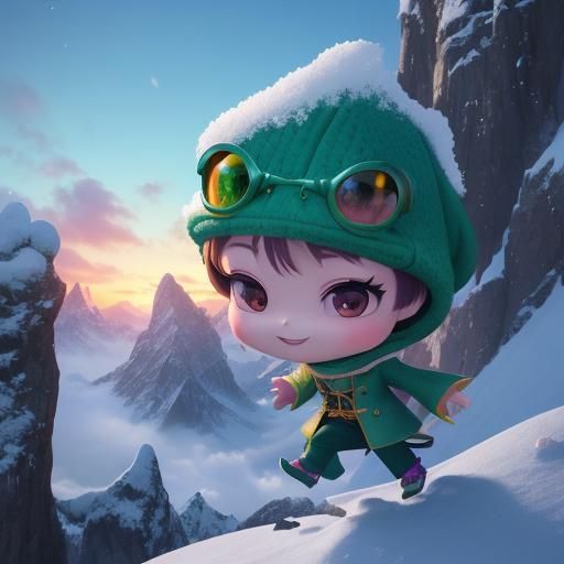 Chibi Snow Lizard
