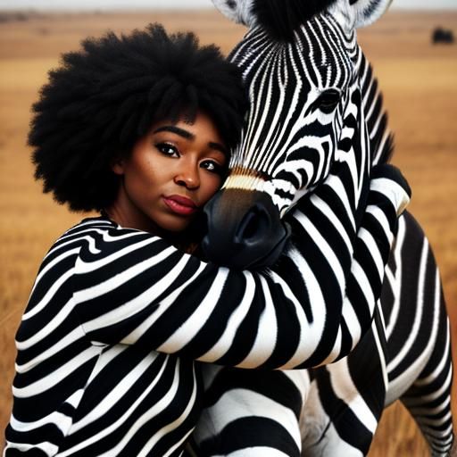 Zebra & Woman Hybrid