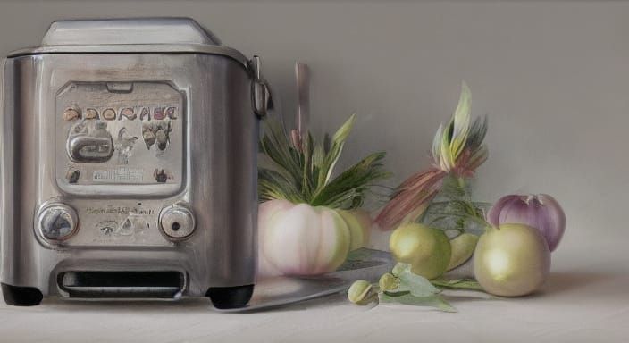 Vivid Still Life in Warm Golden Light