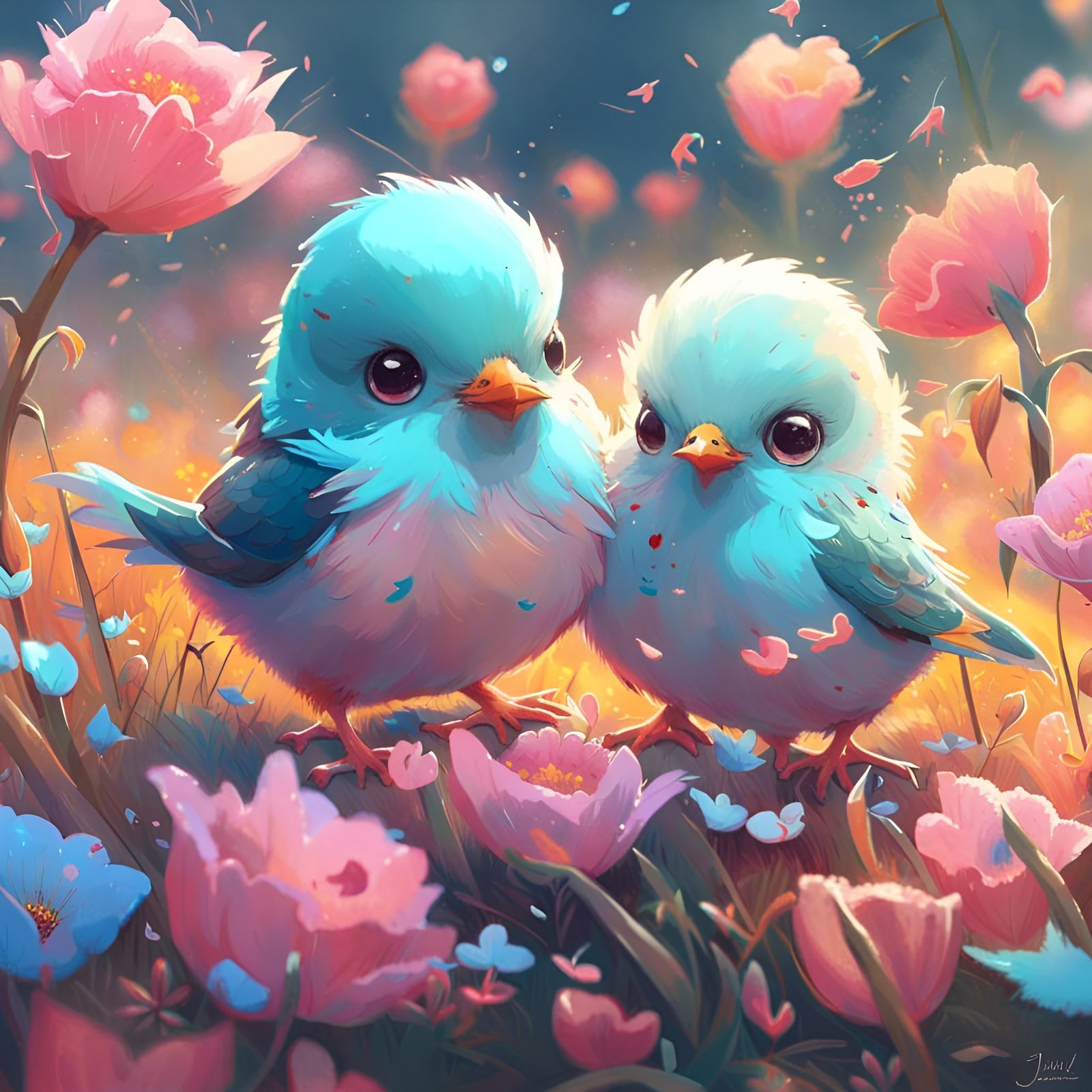 Cutesy Blue Birds