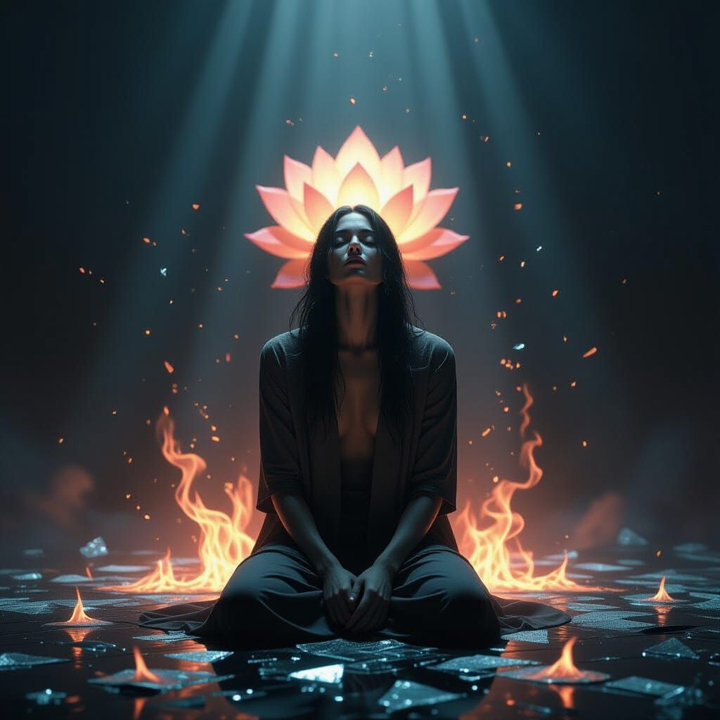 Spiritual Awakening in Shattered Light