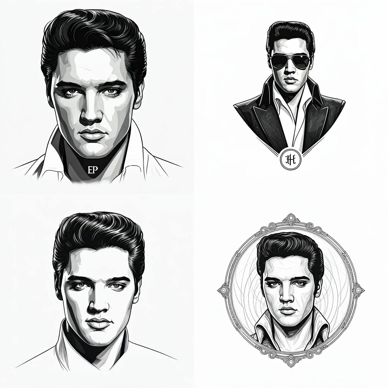 Sketch of Elvis Presley
