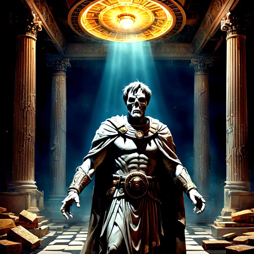Ancient Roman Emperor's Ethereal Spirit