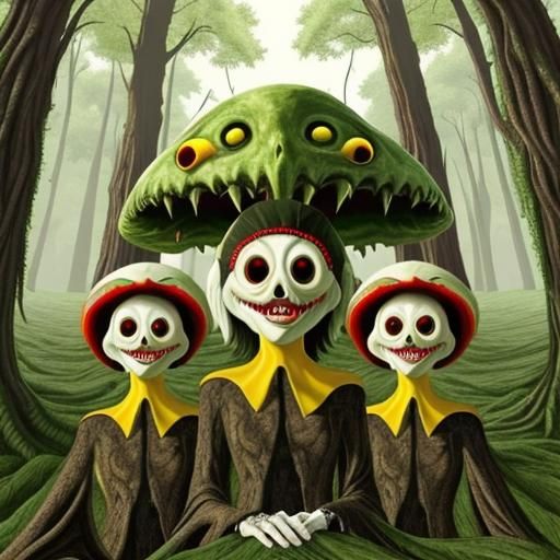 Surreal Ghost Contemplating AI: Psychedelic Weirdcore Art