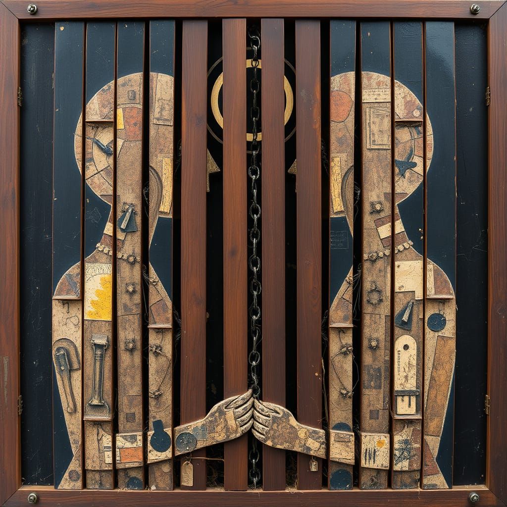 Abstract Sisters in Surreal Eclipse