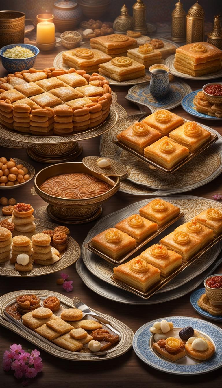 Family Preparing Eid al-Fitr Feast: Hyperrealistic Art